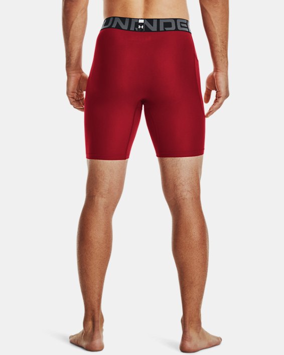 Men's HeatGear® Armour Compression Shorts, Red, pdpMainDesktop image number 1